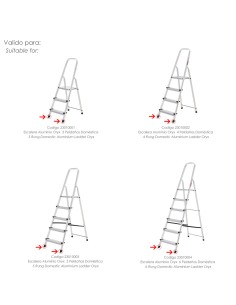 Contera Escaleras Aluminio Oryx Delantera de 3 a 6 Peldaños 2