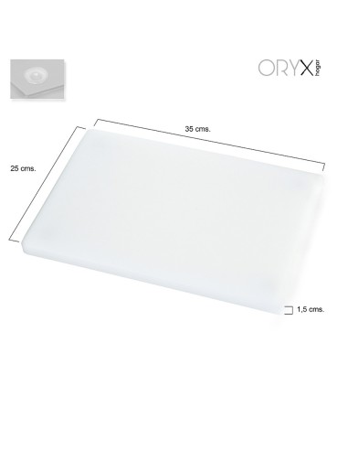 Tabla Cortar Polietileno 35x25x1,5 cm. Color Blanco