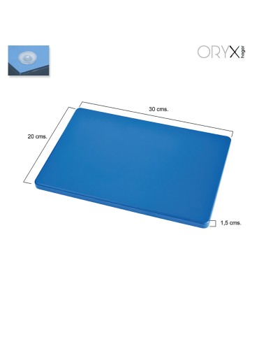 Tabla Cortar Polietileno 30x20x1,5 cm. Color Azul