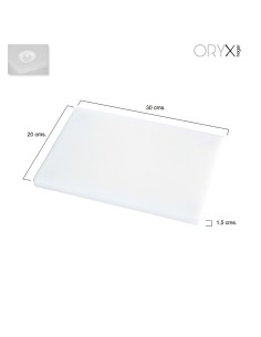Tabla Cortar Polietileno 30x20x1,5 cm. Color Blanco 2