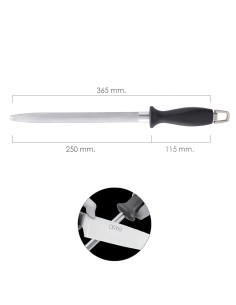 Chaira Afiladora Ovalada 25 cm. Negra. 2