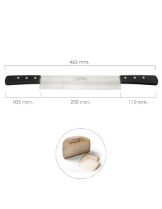 Cuchillo Grenoble Quesero 2 Mangos Hoja Acero Inoxidable 25 cm. Negro 2