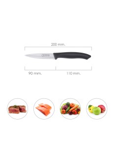 Cuchillo Nuuk Mondador Hoja Acero Inoxidable 9 cm. Negro (Blister 3 Piezas) 2