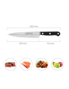 Cuchillo Grenoble Cocina Hoja Acero Inoxidable 13 cm. Negro 2