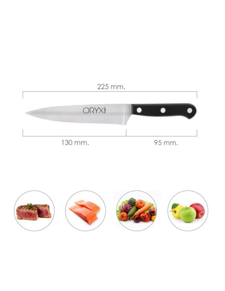 Cuchillo Grenoble Cocina Hoja Acero Inoxidable 13 cm. Negro