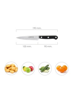 Cuchillo Grenoble Patatero Puntilla Hoja Acero Inoxidable 11 cm. Negro 2