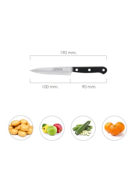 Cuchillo Grenoble Patatero Puntilla Hoja Acero Inoxidable 11 cm. Negro