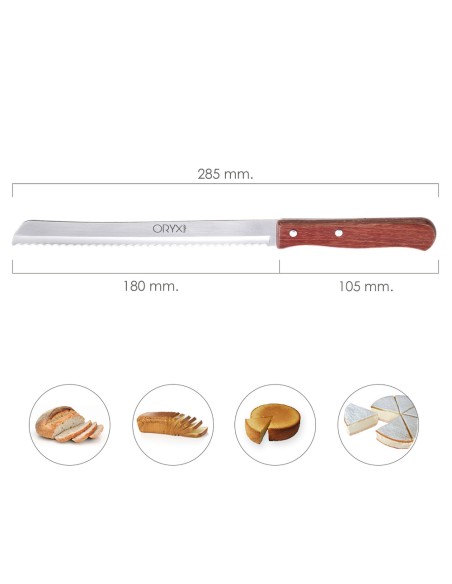 Cuchillo Montana Panero Hoja Acero Inoxidable 18 cm. Mango Madera