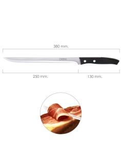 Cuchillo Aspen Jamonero Hoja Acero Inoxidable 25 cm. Negro 2