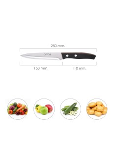 Cuchillo Aspen Verduras Hoja Acero Inoxidable 15 cm. Negro 2