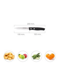 Cuchillo Aspen Patatero Hoja Acero Inoxidable 10 cm. Negro 2