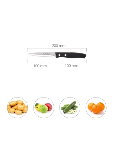 Cuchillo Aspen Patatero Hoja Acero Inoxidable 10 cm. Negro