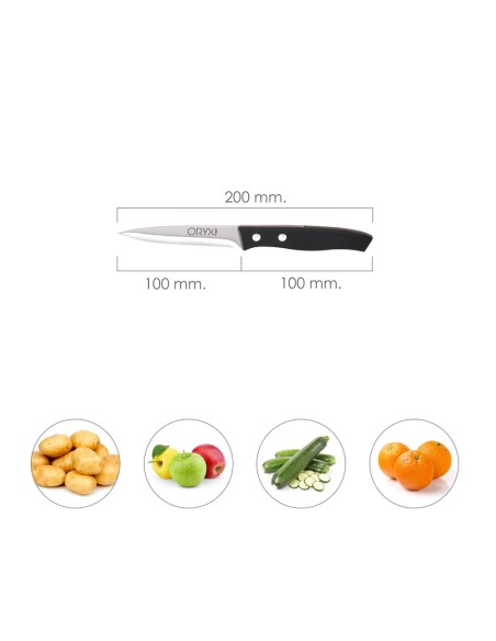 Cuchillo Aspen Patatero Hoja Acero Inoxidable 10 cm. Negro