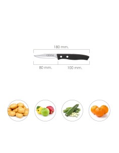 Cuchillo Aspen Mondador Hoja Acero Inoxidable 8 cm. Negro 2