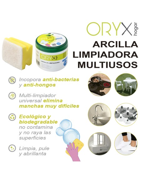 Arcilla Limpiadora Multiusos Tarro 500 gramos.