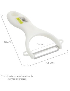 Pelapatatas Con mango Plastico Cuchilla Acero Inoxidable 7,8 x 13 (Alt.) cm. 2