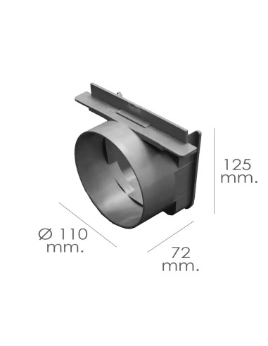Tapa Para Canaleta Garaje Con Salida Ø 110 mm.