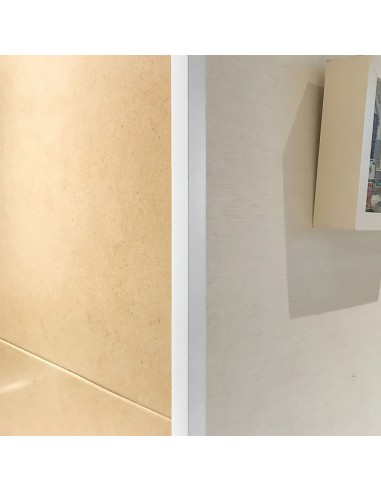 Perfil Pvc Angulo 25x25 mm. Blanco Barra 2,5 metros