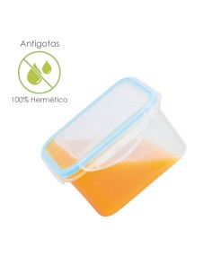 Recipiente Hermetico Plastico Cuadrado 170 ml. 8.5x8.5x5 (Alt.) cm. 2
