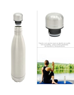Botella Termica, Capacidad De 500 ML. Libre BPA, Acero Inoxidable, Antigoteo 2