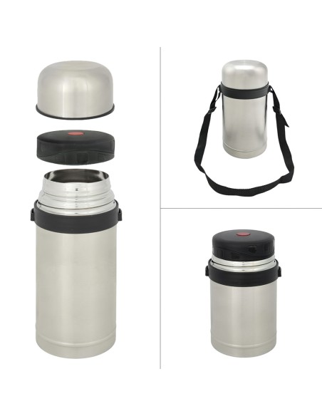Termo Solidos y Liquidos, 1 Litro De Capacidad, Libre BPA, Acero Inoxidable, Antigoteo