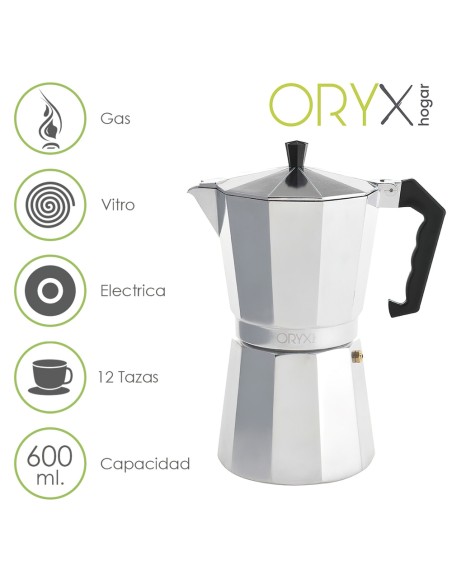 Cafetera Aluminio 12 Tazas (600 ml.) Classic