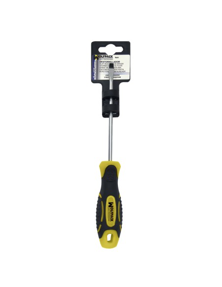 Destornillador Bimaterial Boca Estampada 3x100 mm.