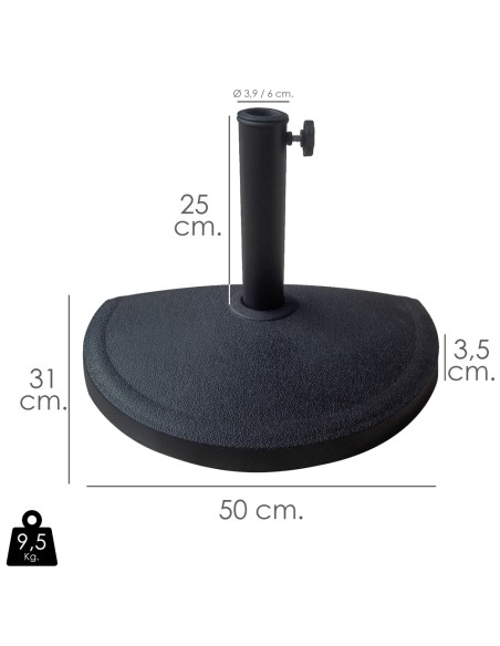 Base Sombrilla a Pared 50x31x25 cm.