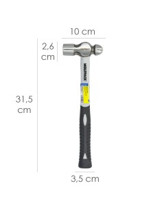 Martillo Bola 500 Gramos Mango Fibra Vidrio 2