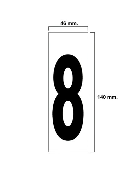 Numero Adhesivo 46x140 mm. Nº 8