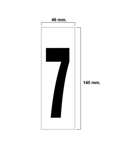 Numero Adhesivo 46x140 mm. Nº 7