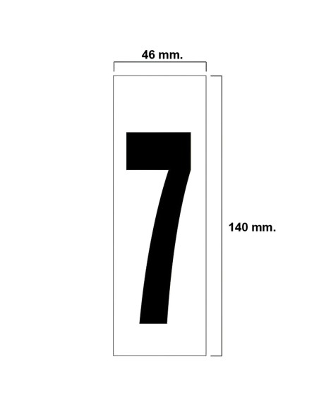 Numero Adhesivo 46x140 mm. Nº 7