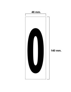 Numero Adhesivo 46x140 mm. Nº 0 2