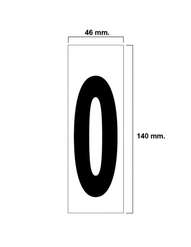 Numero Adhesivo 46x140 mm. Nº 0