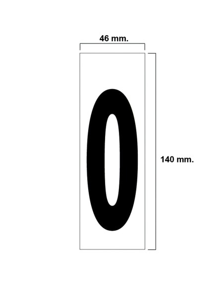 Numero Adhesivo 46x140 mm. Nº 0