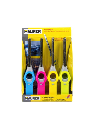 Encendedor Cocina Gas Con Llama Colores Surtidos 255 mm.