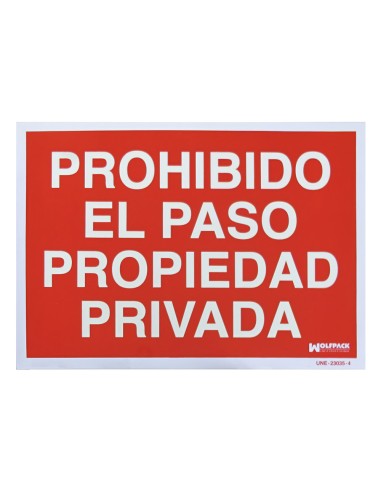 Cartel Prohibido El Paso Propiedad Privada 30x42