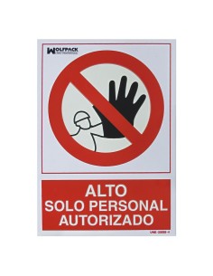 Cartel Alto Acceso Solo Personal Autorizado 30x21 2