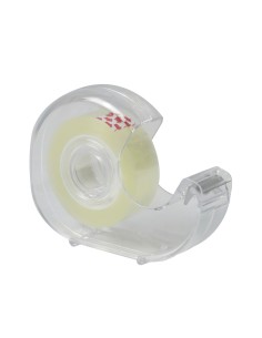 Cinta Celo Adhesivo Transparente 18 mm. x 33 Mts. Con Dispensador. 2