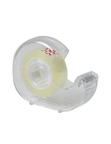 Cinta Celo Adhesivo Transparente 18 mm. x 33 Mts. Con Dispensador.