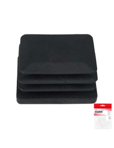 Contera Rectangular Negra 25x35mm. Blister 4 piezas. 2