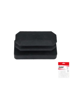 Contera Rectangular Negra 15x30mm. Blister 4 piezas. 2