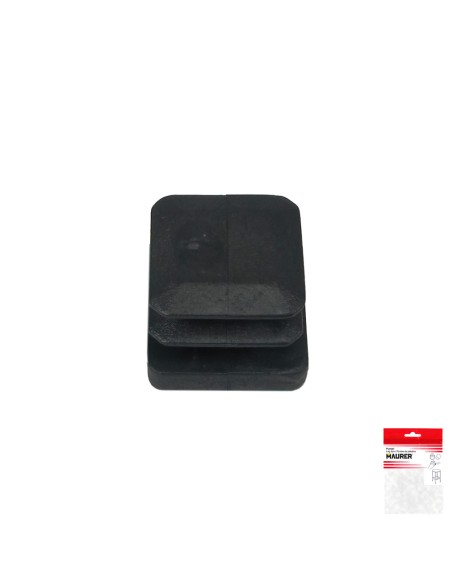 Contera Cuadrada Interior Negra 20x20 mm. Blister 4 piezas.