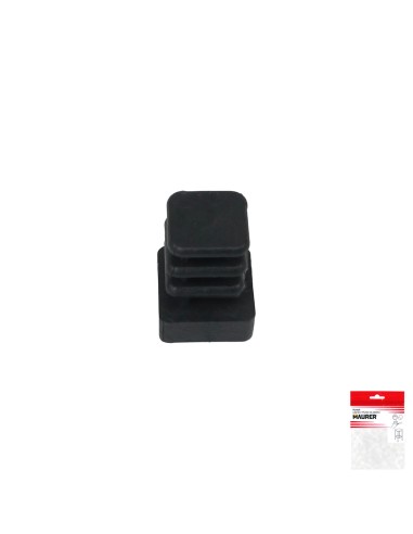 Contera Cuadrada Interior Negra 12x12 mm. Blister 4 piezas.