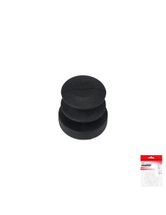 Contera Redonda Interior Negra 16mm. Blister 4 piezas. 2