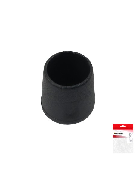 Contera Cónica Negra 16mm. Blister 8 piezas.