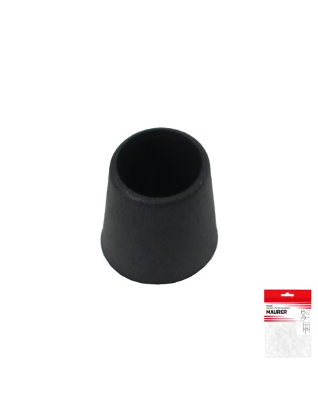 Contera Cónica Negra 14mm. Blister 8 piezas.