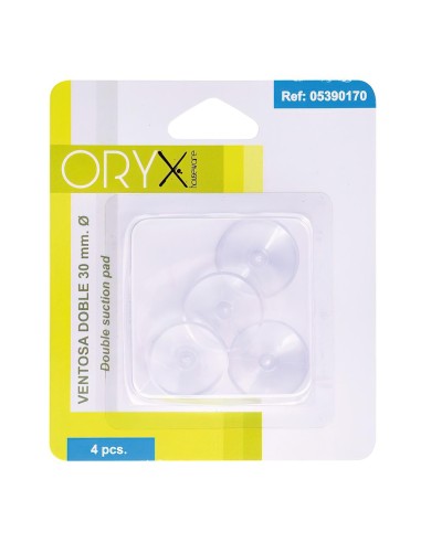 Ventosa Doble Transparente (Bister 4 Piezas)