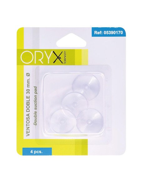 Ventosa Doble Transparente (Bister 4 Piezas)
