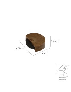 Tope Puerta Adhesivo Silencioso Color Madera 2